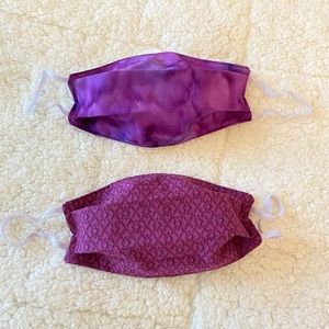 2 Washable, Reusable Face Masks (purple designs)!